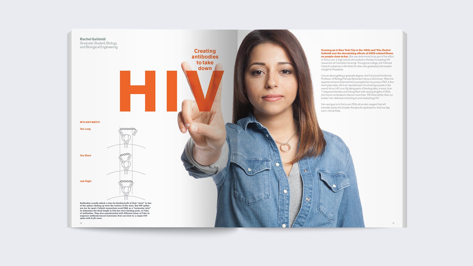Young woman holds up her hand in a V for Victory sign, superimposed over the acronym HIV