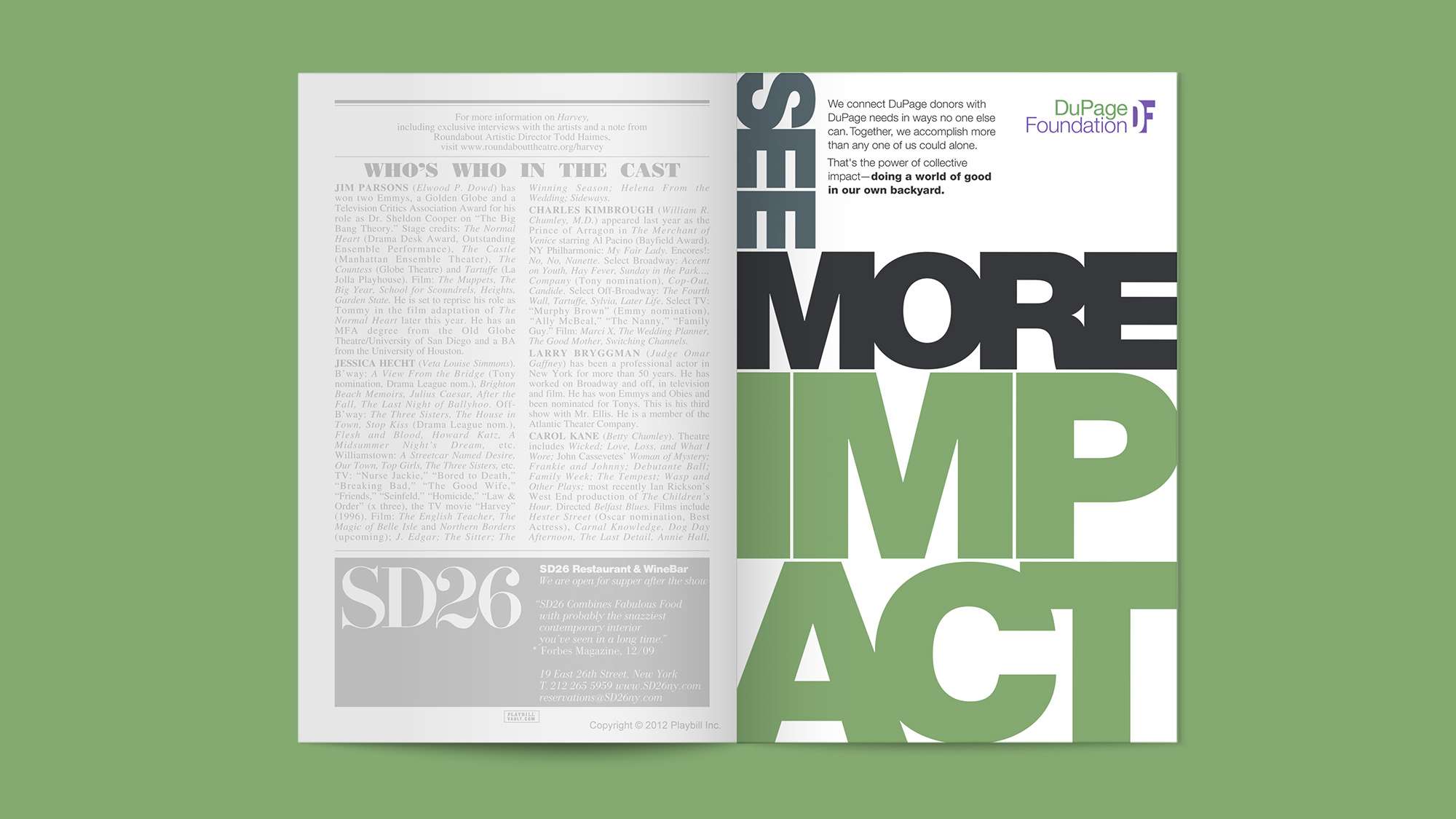 See more impact. Magazine full page ad.