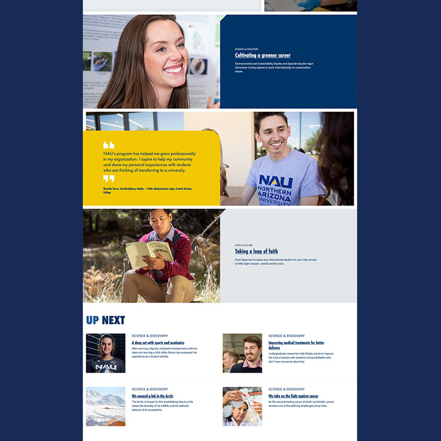 Wider view of Bring Your Aspirations website.