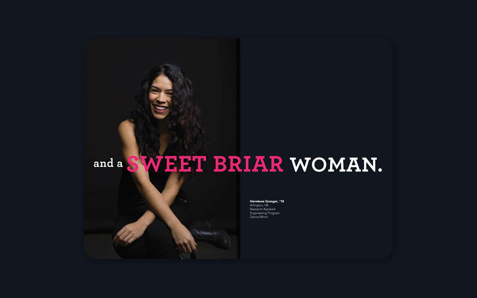 Sweet Briar Woman. Brochure spread.