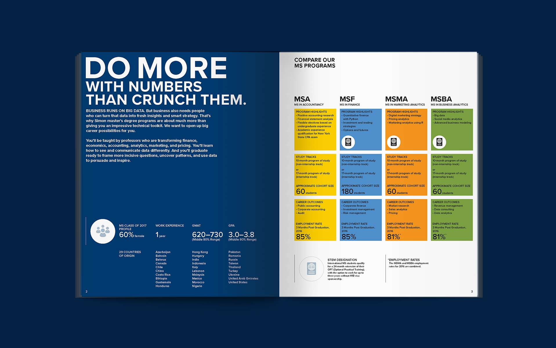 Do more with numbers than crunch them. Brochure spread.