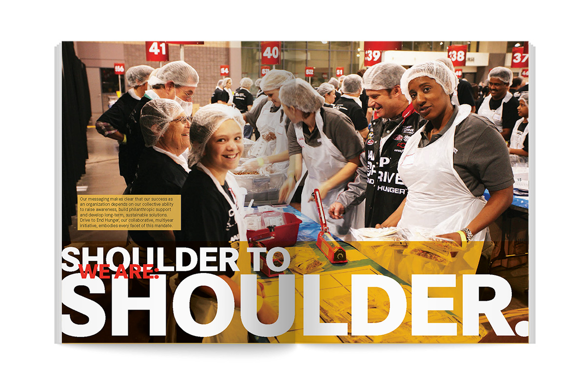 Message brochure spread - We Are Shoulder to Shoulder