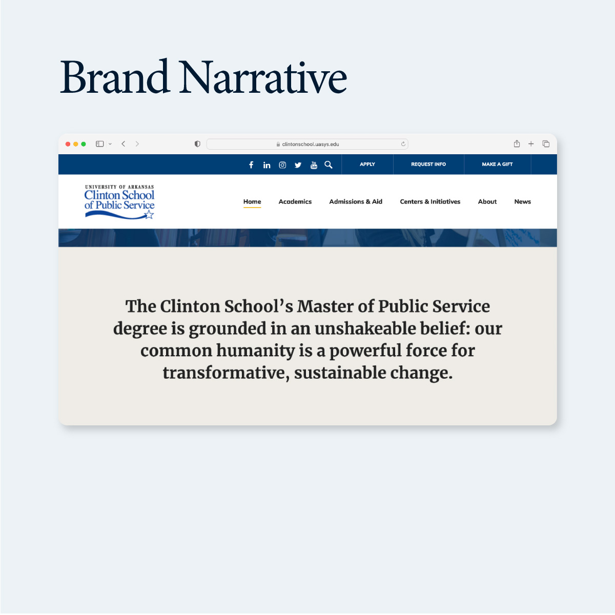 Brand Narrative web page